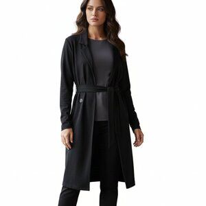 Chico’s Woven Black Savannah Cardigan Sweater – Size 2:12/L (NWT)